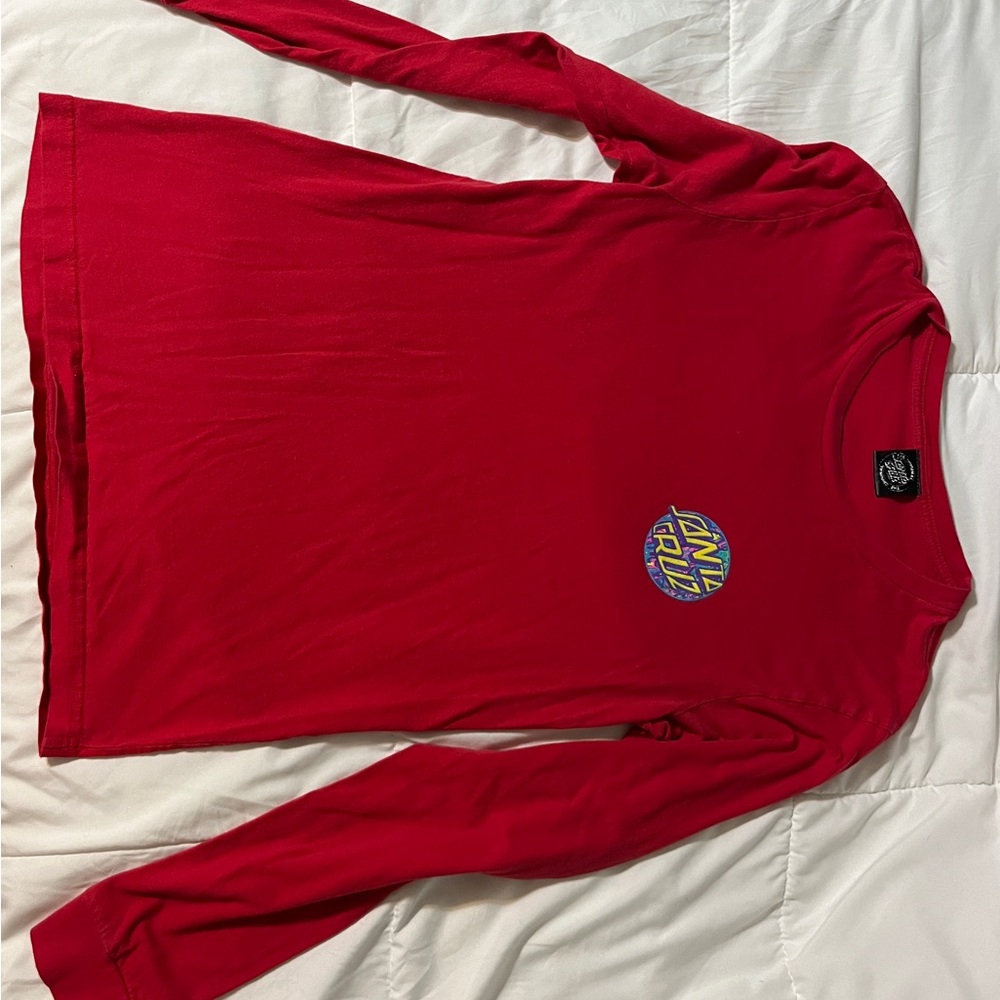Red Long Sleeve Graphic Tee